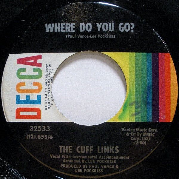 The Cuff Links : Tracy (7", Single, Glo)