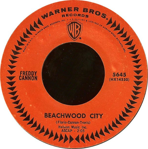 Freddy Cannon : Action / Beachwood City (7", Single, Styrene, Ter)