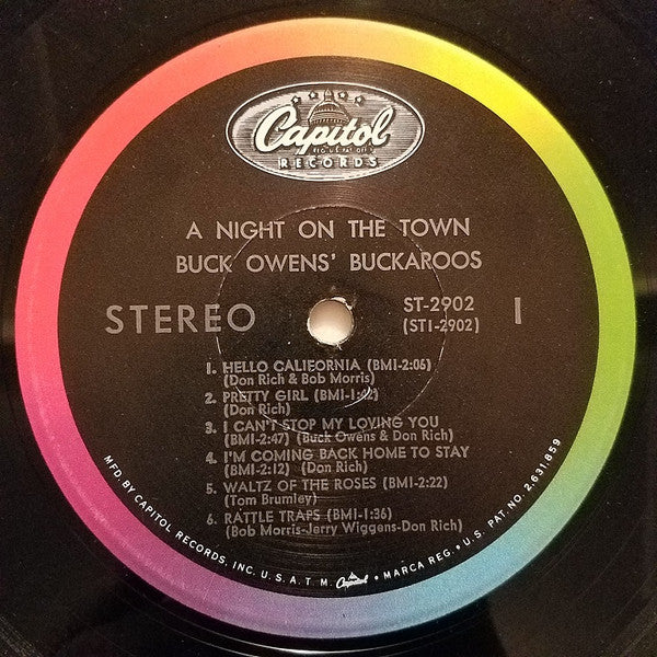 Buck Owens' Buckaroos : A Night On The Town (LP, Album, Scr)