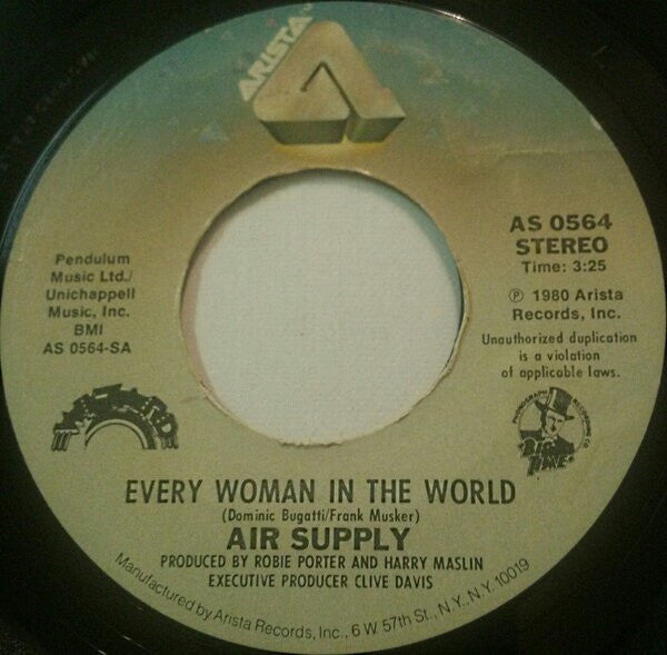 Air Supply : Every Woman In The World (7", Single, RE, Styrene, Te)