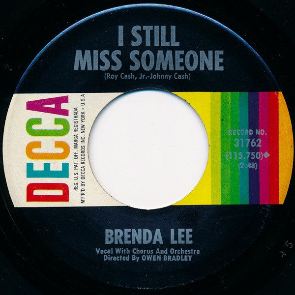 Brenda Lee : Truly, Truly, True / I Still Miss Someone (7", Single, Pin)