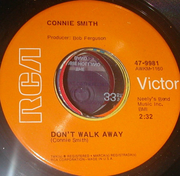 Connie Smith : Just One Time / Don't Walk Away (7", Single)