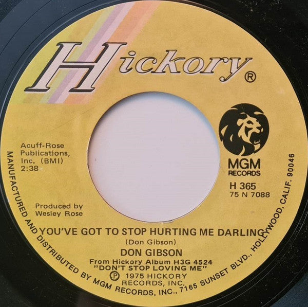 Don Gibson : Blues In My Mind / You've Got To Stop Hurting Me Darling (7", Single)