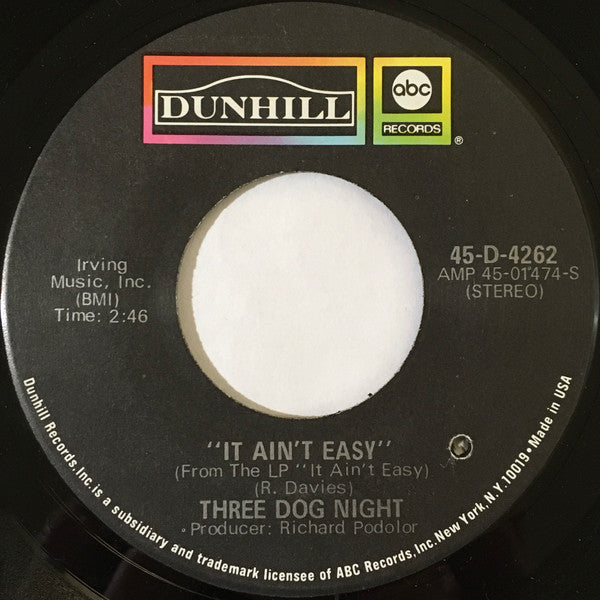 Three Dog Night : One Man Band (7")