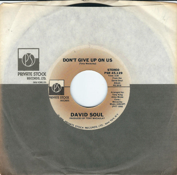 David Soul : Don't Give Up On Us (7", Styrene, Ter)
