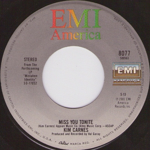Kim Carnes : Bette Davis Eyes (7", Single, Jac)