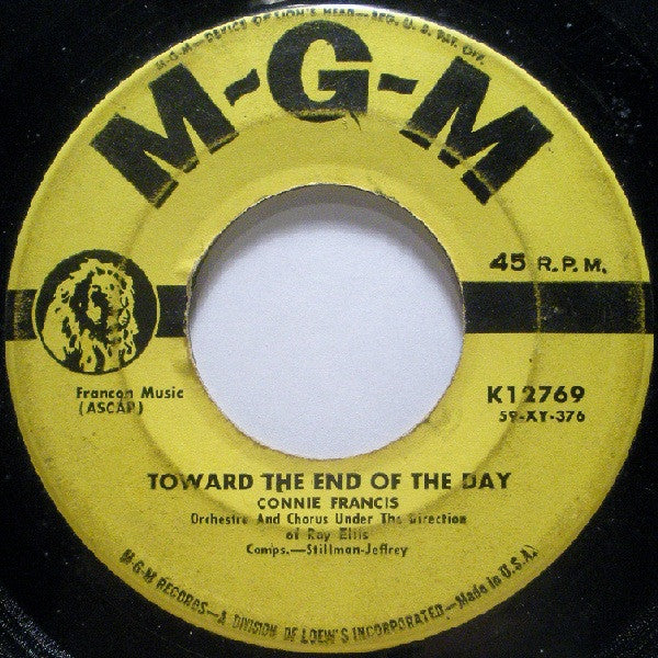 Connie Francis : If I Didn't Care / Toward The End Of The Day (7", Single)
