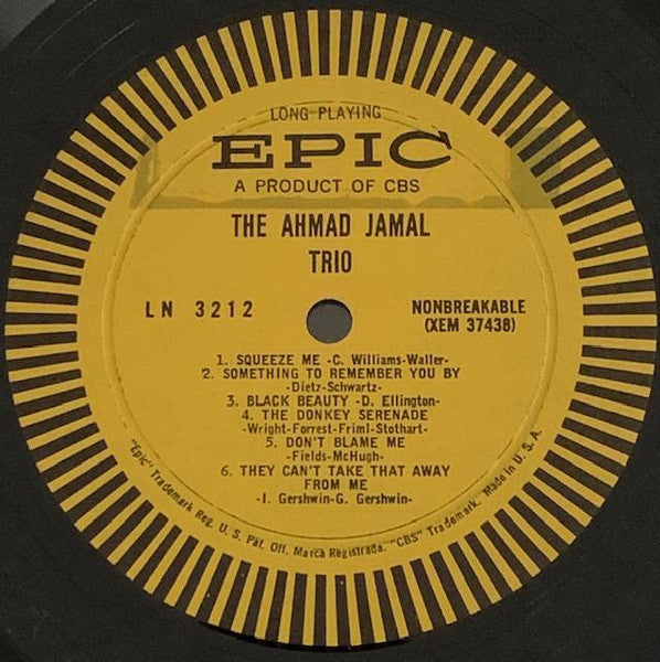 The Ahmad Jamal Trio* : The Ahmad Jamal Trio (LP, Album, Mono)
