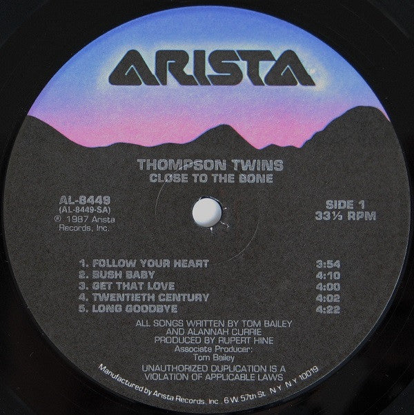 Thompson Twins : Close To The Bone (LP, Album, Ind)