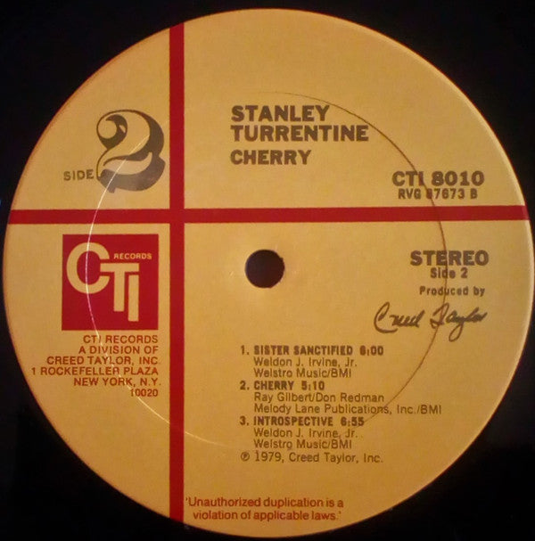 Stanley Turrentine : Cherry (LP, Album, RE)
