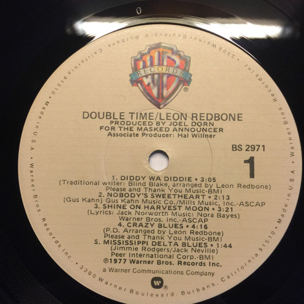 Leon Redbone : Double Time (LP, Album, RE, Jac)