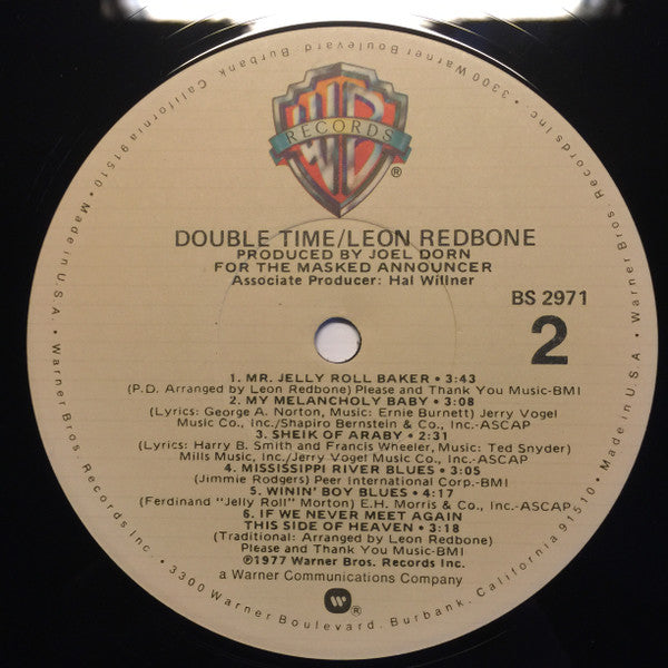 Leon Redbone : Double Time (LP, Album, RE, Jac)