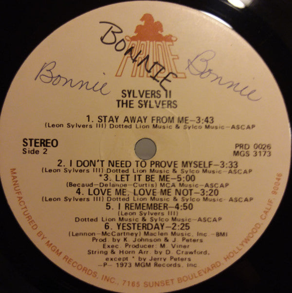 The Sylvers : The Sylvers II (LP, Album, MGM)