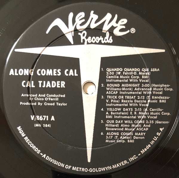 Cal Tjader : Along Comes Cal (LP, Album, Mono)
