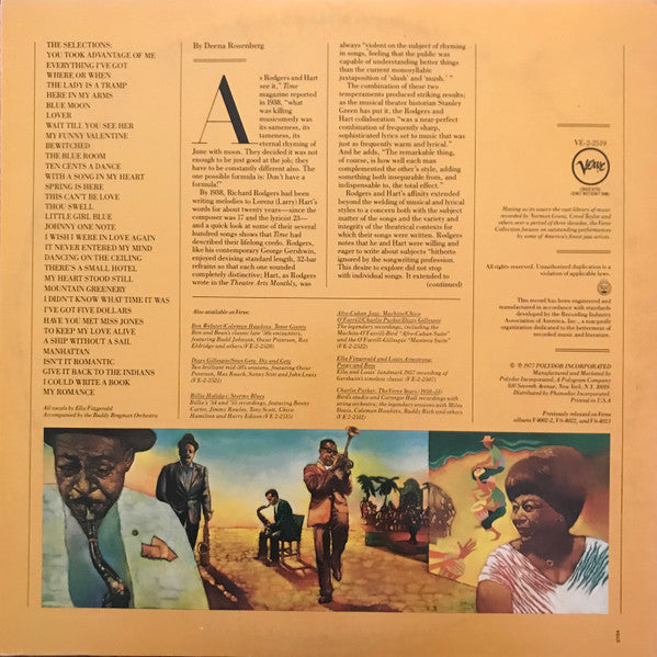 Ella Fitzgerald : The Rodgers And Hart Songbook (2xLP, Album, RE, Pre)
