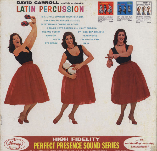 David Carroll And His Orchestra* : Latin Percussion (LP, Album, Mono, Gat)