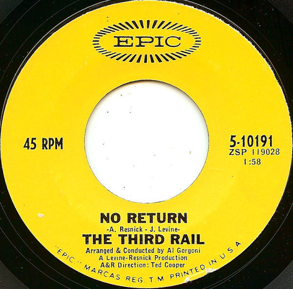 The Third Rail : Run, Run, Run / No Return (7", Single, Styrene, Pit)