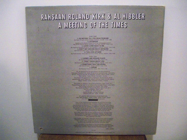 Roland Kirk & Al Hibbler : A Meeting Of The Times (LP, Album, Pre)