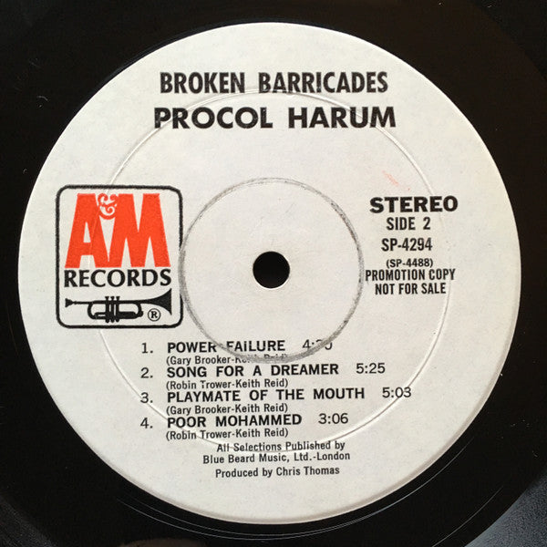 Procol Harum : Broken Barricades (LP, Album, Promo, Uni)