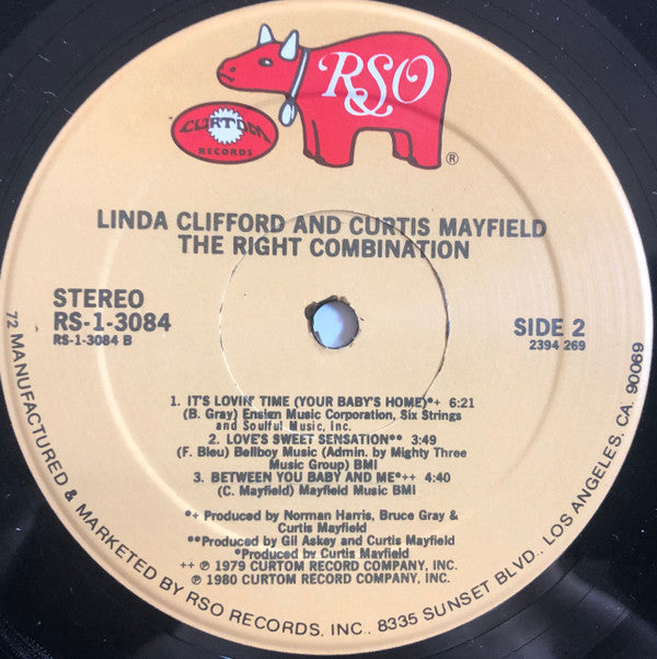 Linda Clifford & Curtis Mayfield : The Right Combination (LP, Album, 72,)