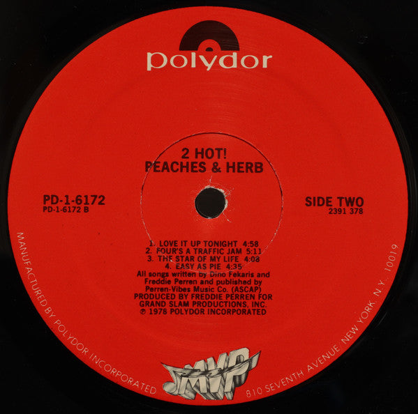 Peaches & Herb : 2 Hot! (LP, Album, PRC)