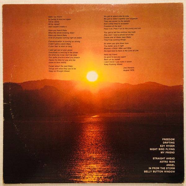 Jimi Hendrix : The Cry Of Love (LP, Album, Pit)