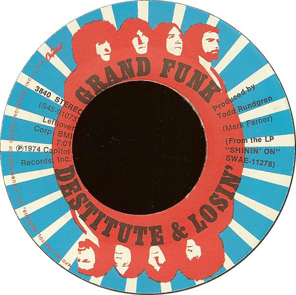 Grand Funk* : The Loco-Motion / Destitute & Losin' (7", Single, Win)