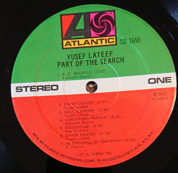 Yusef Lateef : Part Of The Search (LP, Album, Pre)