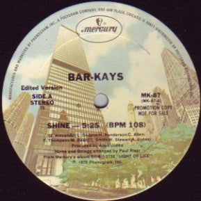 Bar-Kays : Shine / Give It Up (12", Promo)