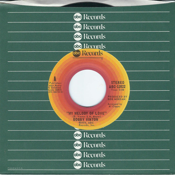 Bobby Vinton : My Melody Of Love / I'll Be Loving You (7", Single, RE, San)