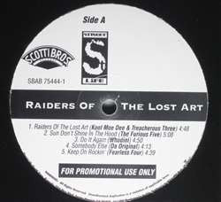 Various : Raiders Of The Lost Art (LP, Comp, Promo)