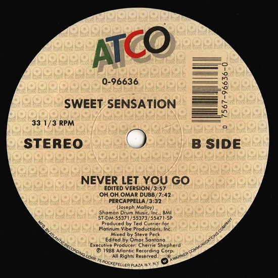 Sweet Sensation : Never Let You Go (12", Single, SRC)