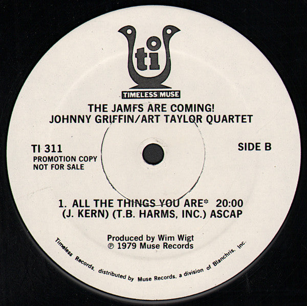 Johnny Griffin / Art Taylor Quartet : The Jamfs Are Coming! (LP, Album, Promo, RE)
