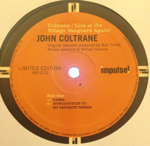John Coltrane : Live At The Village Vanguard Again! (LP, Album, Ltd, RE)