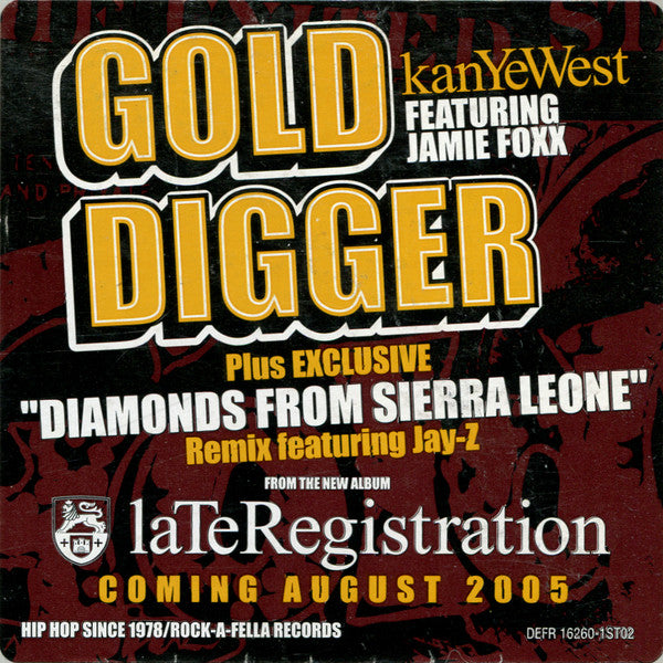 Kanye West Feat Jamie Foxx : Gold Digger (12", Promo)