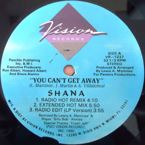 Shana : You Can't Get Away (12")