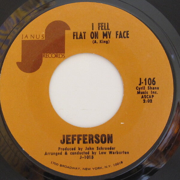 Jefferson (3) : Baby Take Me In Your Arms (7", Single, Styrene, Ora)