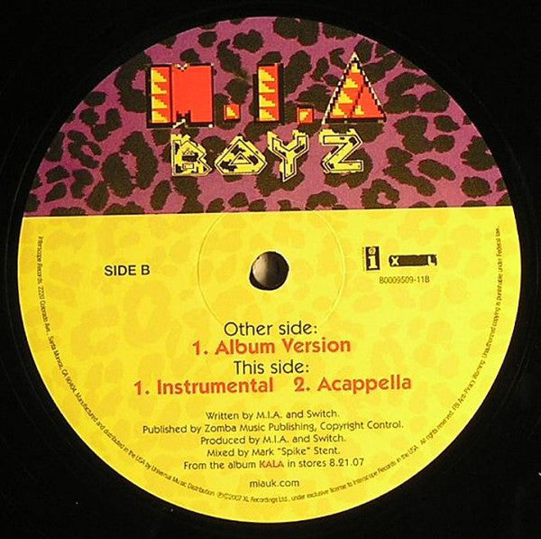 M.I.A* : Boyz (12")