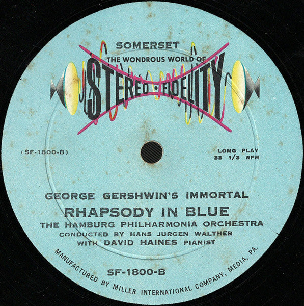 The Hamburg Philharmonia Orchestra* : George Gershwin's Immortal Rhapsody In Blue / Joseph Kuhn's Symphony For Blues (LP, Album)