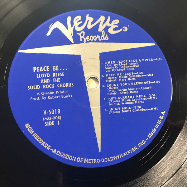 Lloyd Reese And The Solid Rock Chorus : Peace Be (LP, Album)