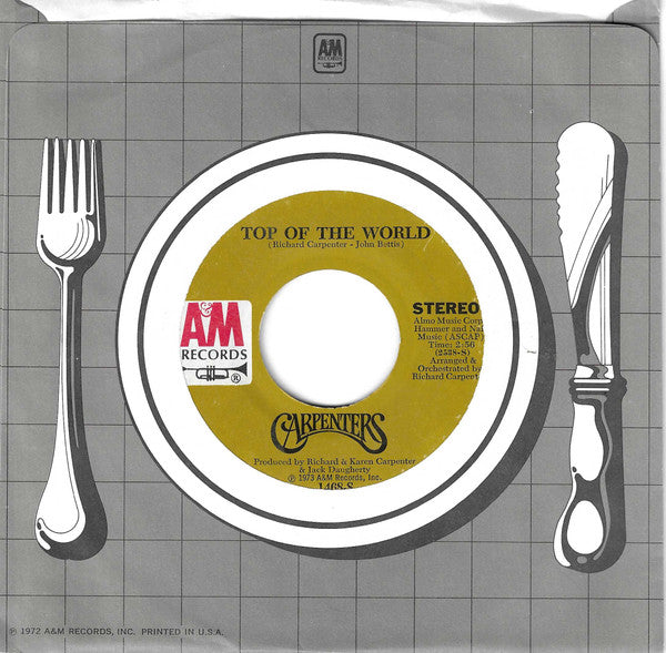 Carpenters : Top Of The World (7", Single, Styrene, Mon)