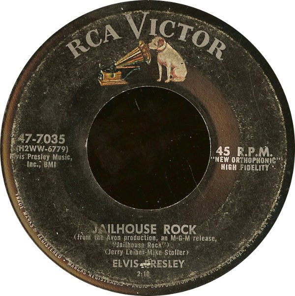 Elvis Presley : Jailhouse Rock / Treat Me Nice (7", Single, Roc)