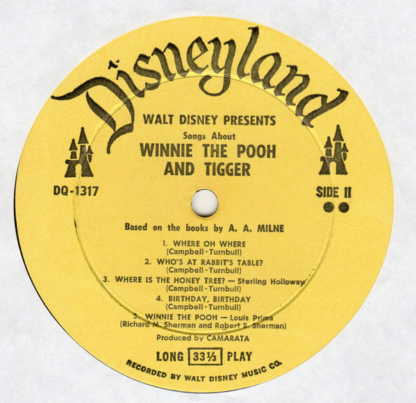 Various : Songs About Winnie The Pooh And Tigger (LP, Album)
