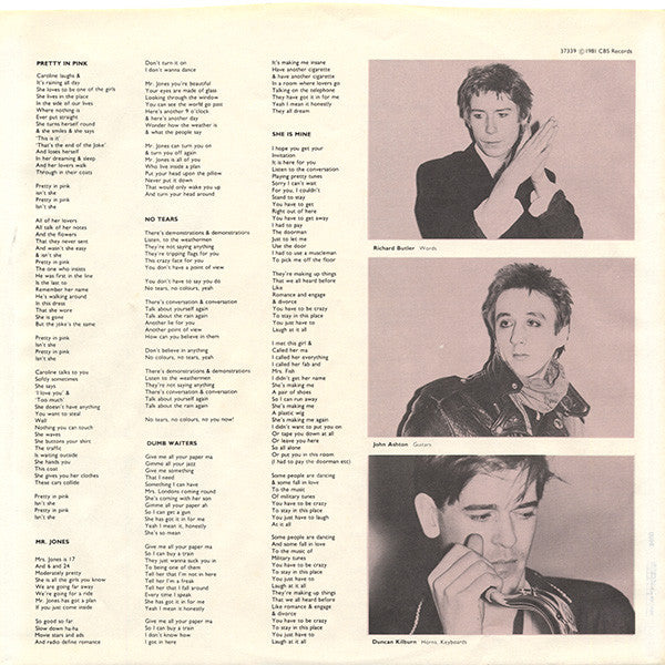 The Psychedelic Furs : Talk Talk Talk (LP, Album, RE, Car)