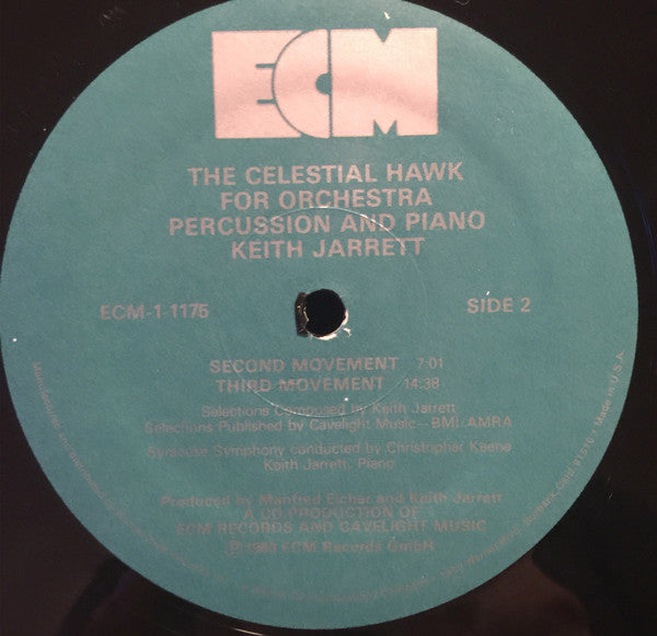 Keith Jarrett : The Celestial Hawk For Orchestra, Percussion And Piano (LP, Album)