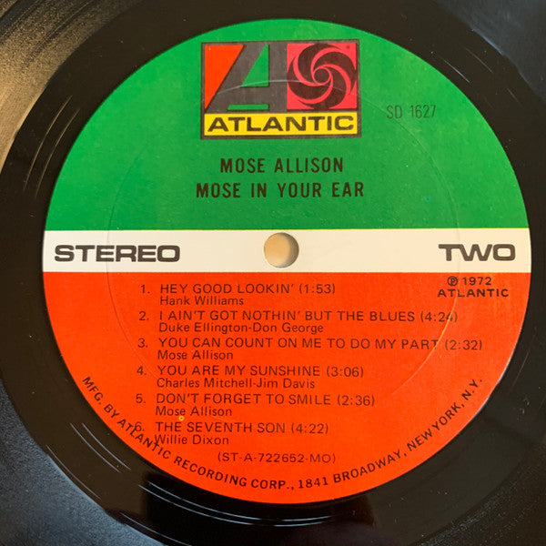 Mose Allison : Mose In Your Ear (LP, Album, Mon)