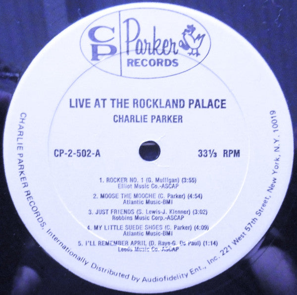 Charlie Parker : Live At Rockland Palace September 26, 1952 (2xLP, Comp, Mono)