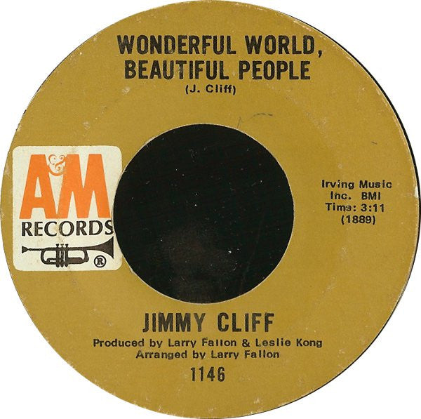 Jimmy Cliff : Wonderful World, Beautiful People / Waterfall (7", Single, Styrene, Ter)