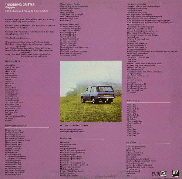 Throbbing Gristle : 20 Jazz Funk Greats (LP, Album, RE)