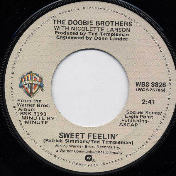 The Doobie Brothers : Minute By Minute (7", Jac)